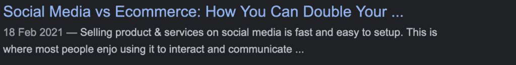 Example of how long page title appears in Google. Add this to the list of website mistakes to make